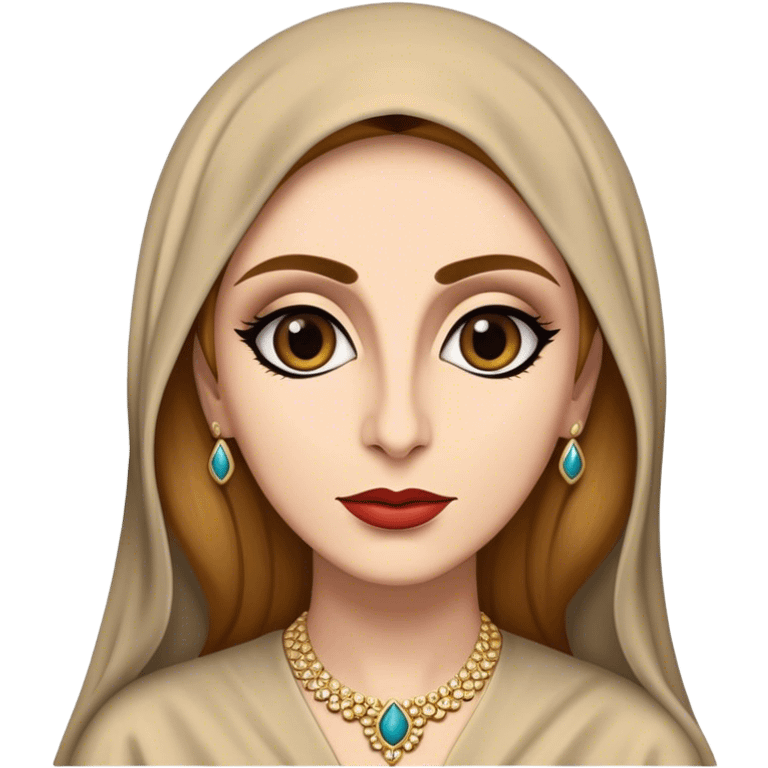 Cinematic Realistic Fairuz Portrait Emoji, depicted as an iconic Lebanese singer with graceful soulful expression and elegant attire, rendered with lifelike textures and warm radiant lighting that captures her timeless musical allure. emoji