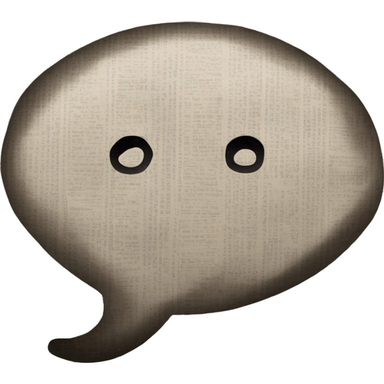 speech bubble from rolled newspaper emoji