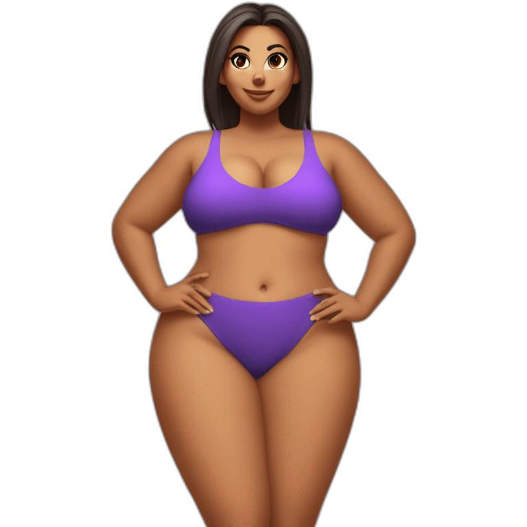 Slim-Thicc woman swimsuit posing (athletic build, perfect body, hourglass figure) emoji