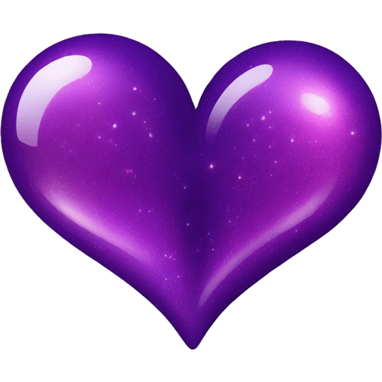 Deep purple sparkling two hearts emoji