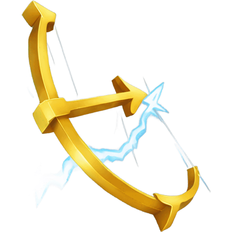 bow made out of lightening bolt hitting a target  emoji