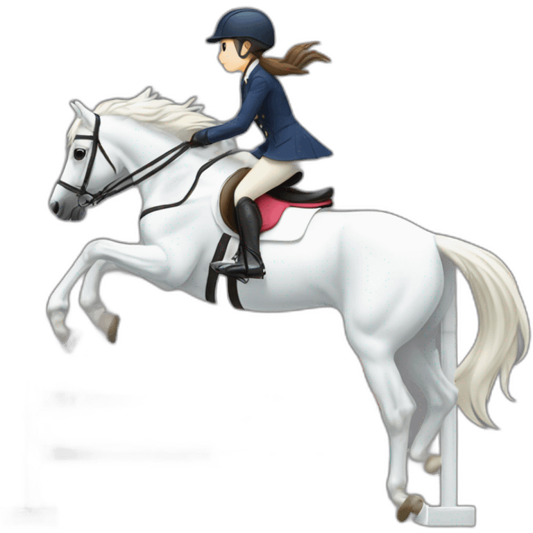 white-hourse-with-olympics-jumping-compelition-rider—japanese-girl emoji