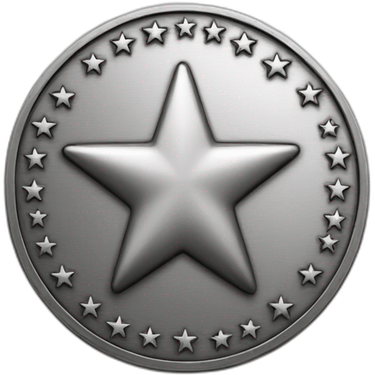 Star in round coin emoji