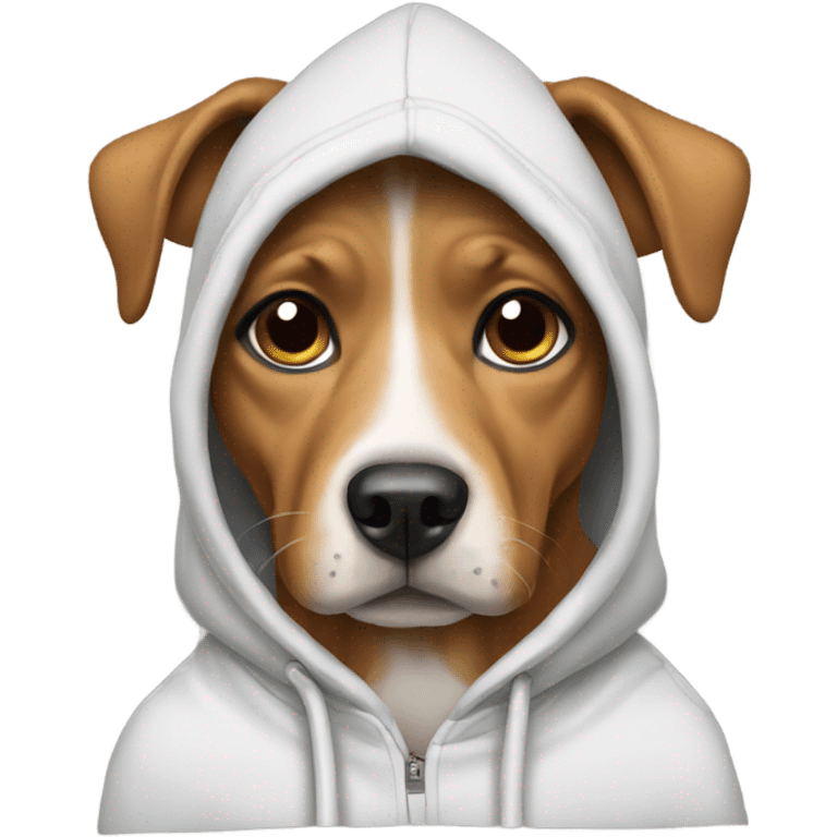 dog wearing a hoodie emoji