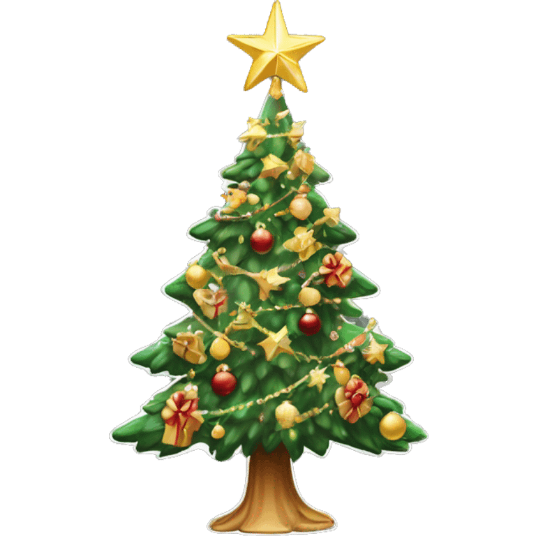 Elaborate delicate Christmas tree emoji