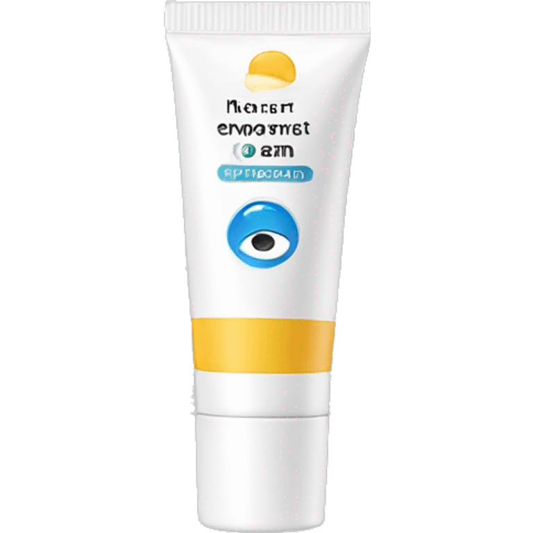 eye cream bottle with label emoji