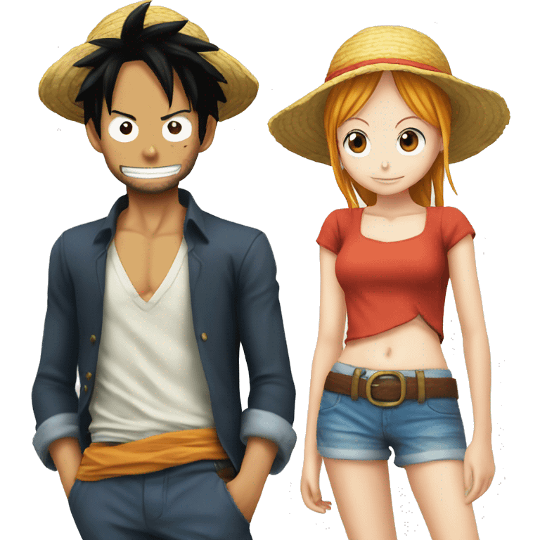 Luffy et nami emoji