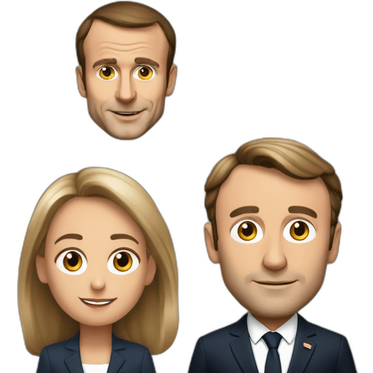 Emmanuel macron et Brigitte qui ken emoji