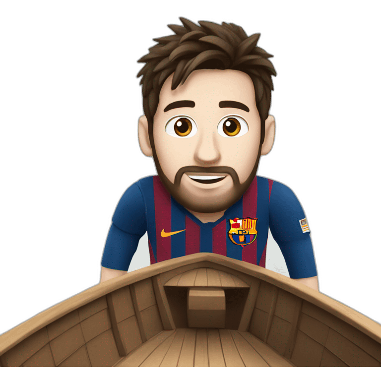 messi on a boat emoji