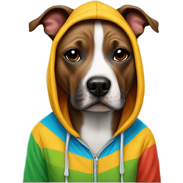 Staffy wearing hoodie emoji