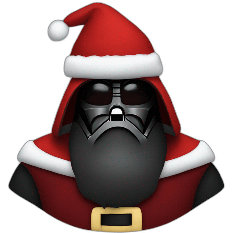 Dark vador dress like santa claus emoji