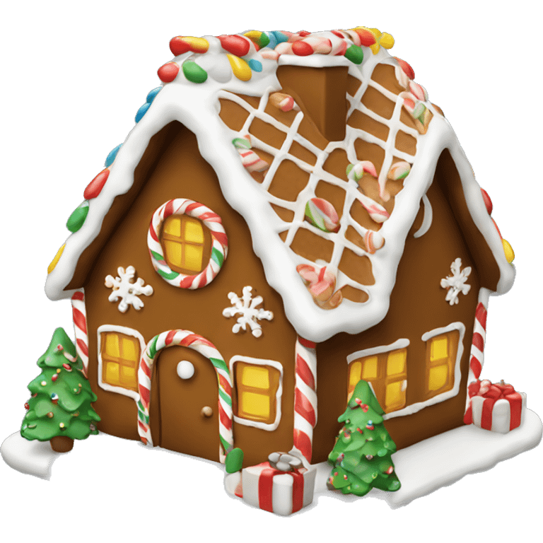 Christmas ginger bread house emoji