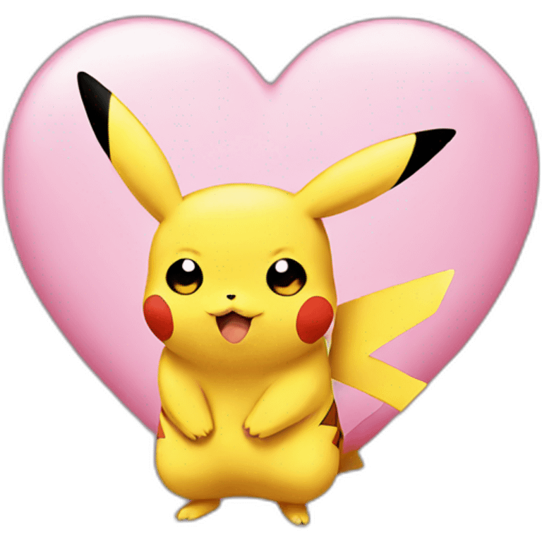 Pikachu heart emoji