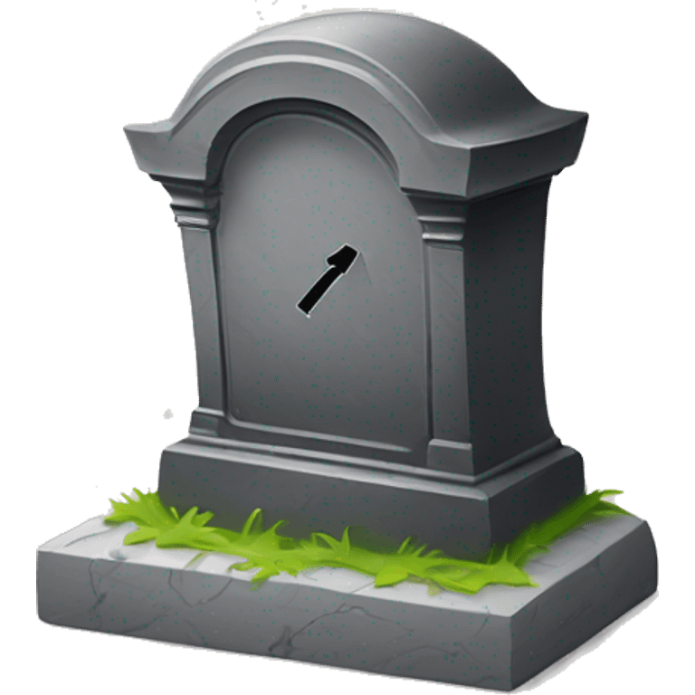 Tombstone that says RIP Roomba 2024-2024 emoji