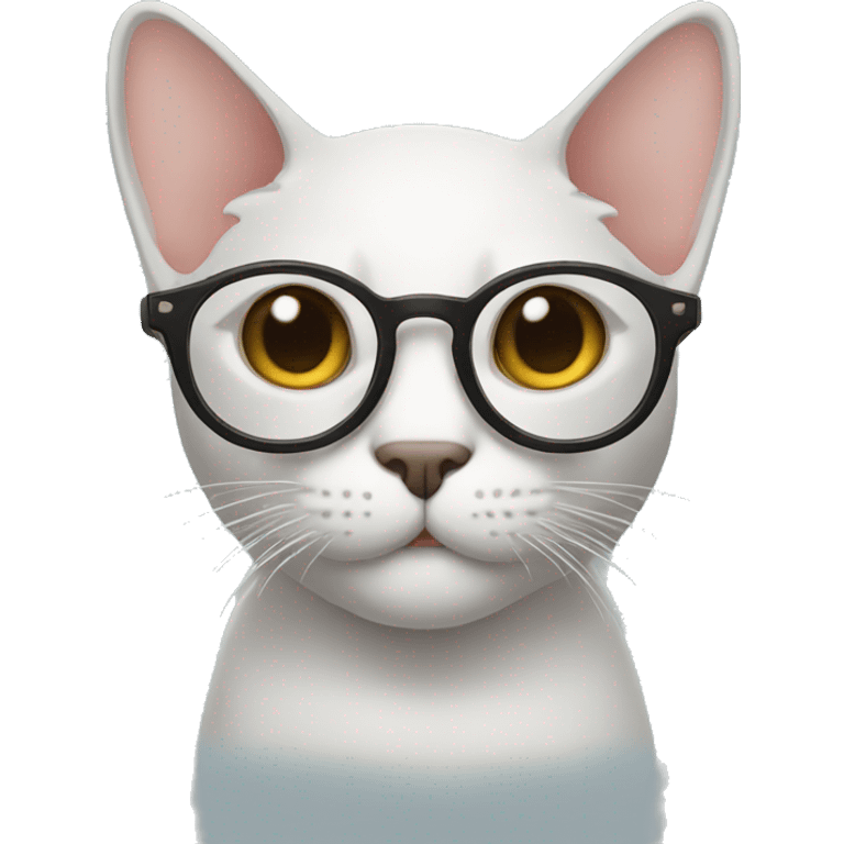 Gato con lentes emoji