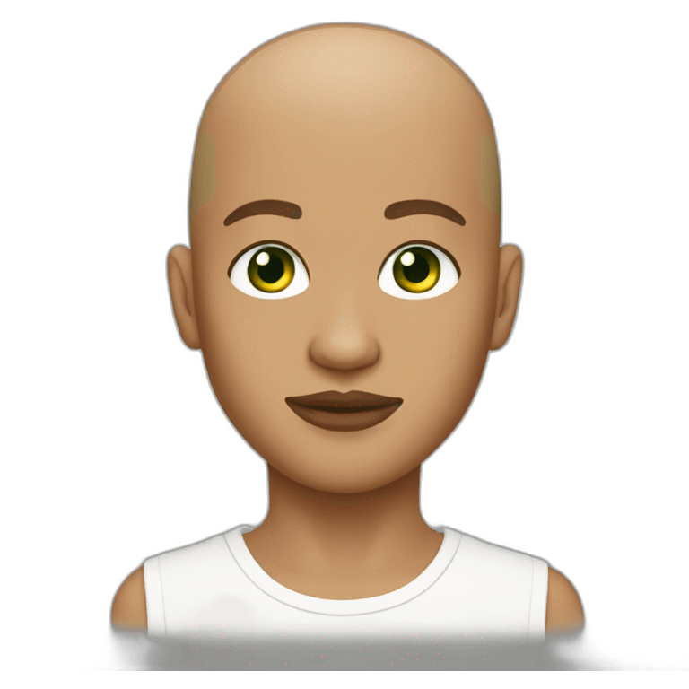 lightskin designer green eyes shaved head emoji