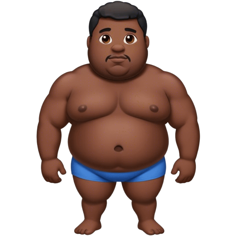 fat black man that’s buff emoji