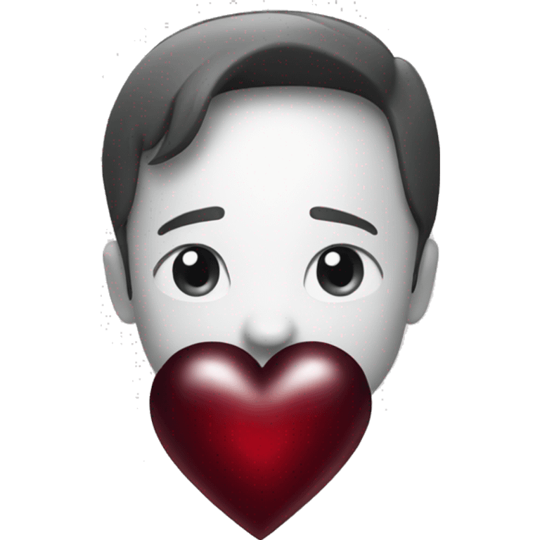 dark red shiny heart emoji