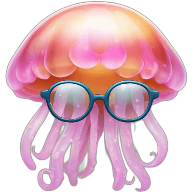 jellyfish with glasses emoji