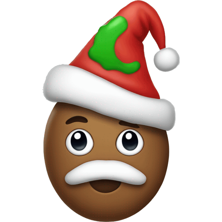 Poop wearing a santa hat  emoji