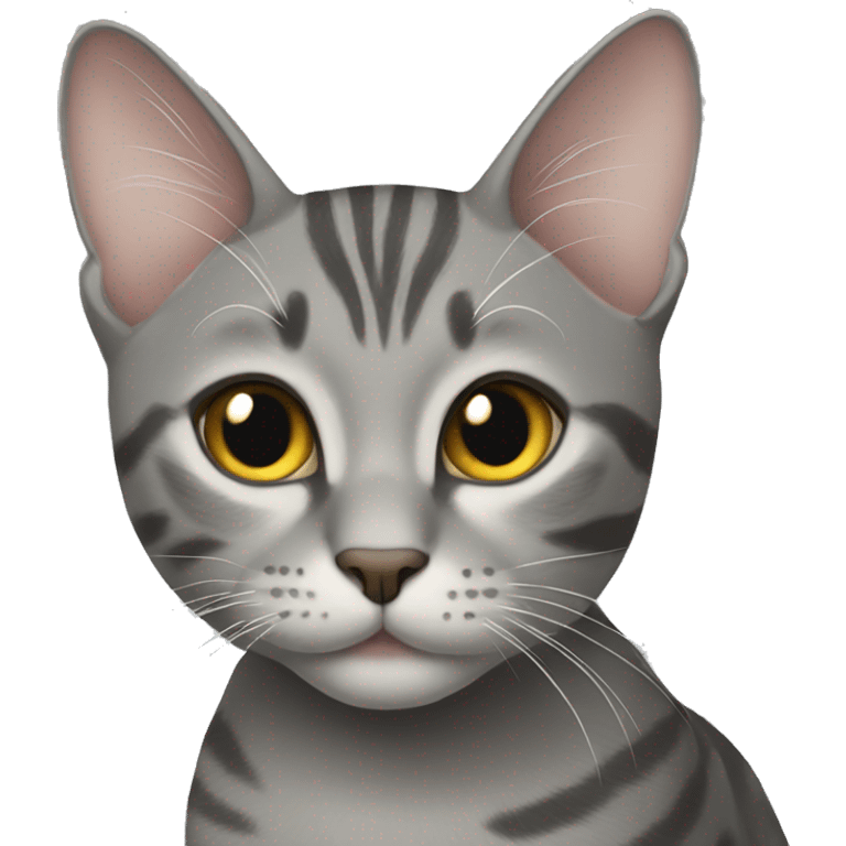 Grey cat tabby  emoji