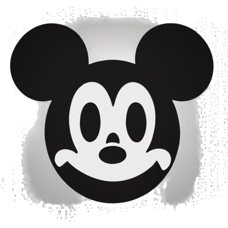 Mickey silhouette head emoji