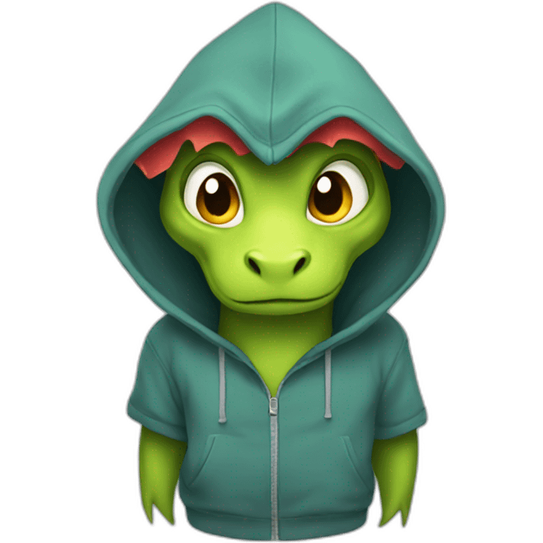 dragon wearing hoodie emoji