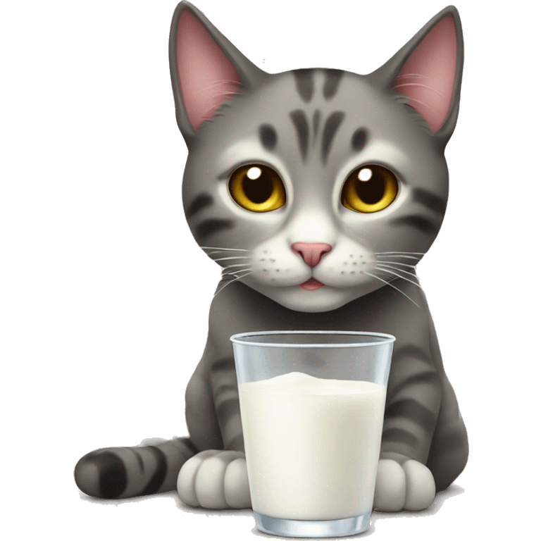 cat drink milk emoji