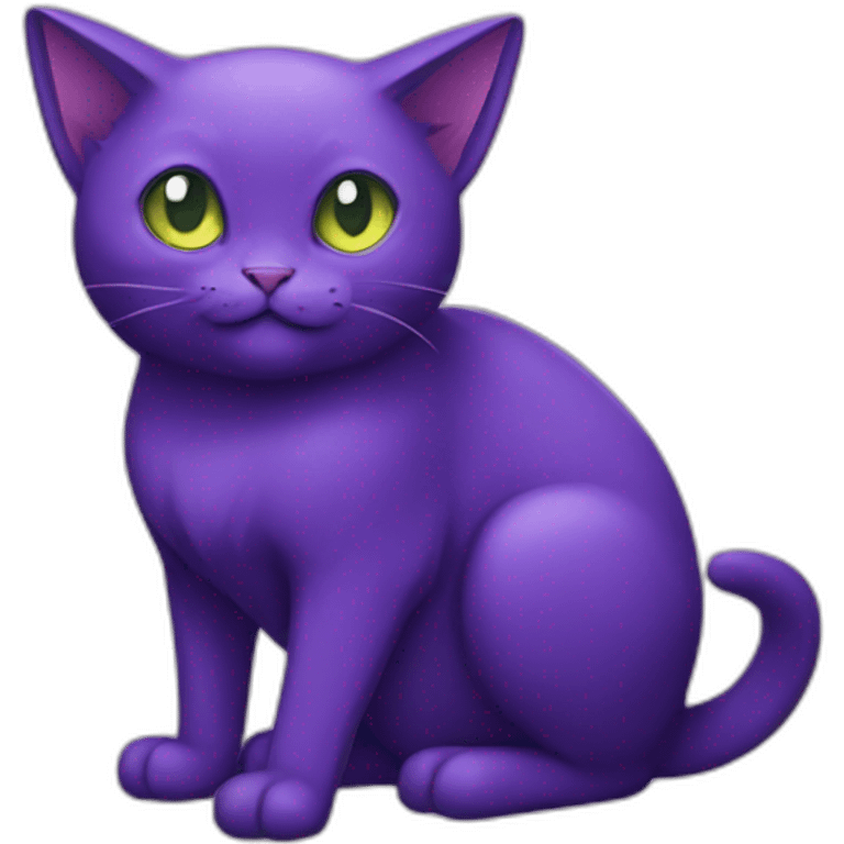 Sitting-poison-type-pokemon-purple-cat emoji