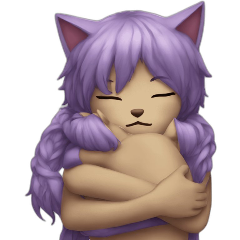 NekoBoy-nekogirl-hugging emoji