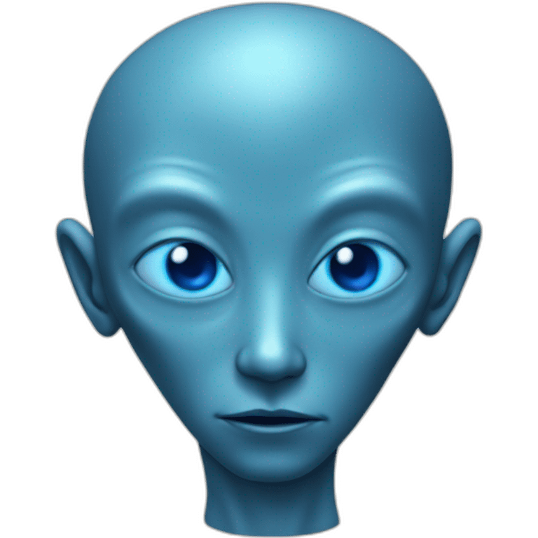 blue alien code emoji