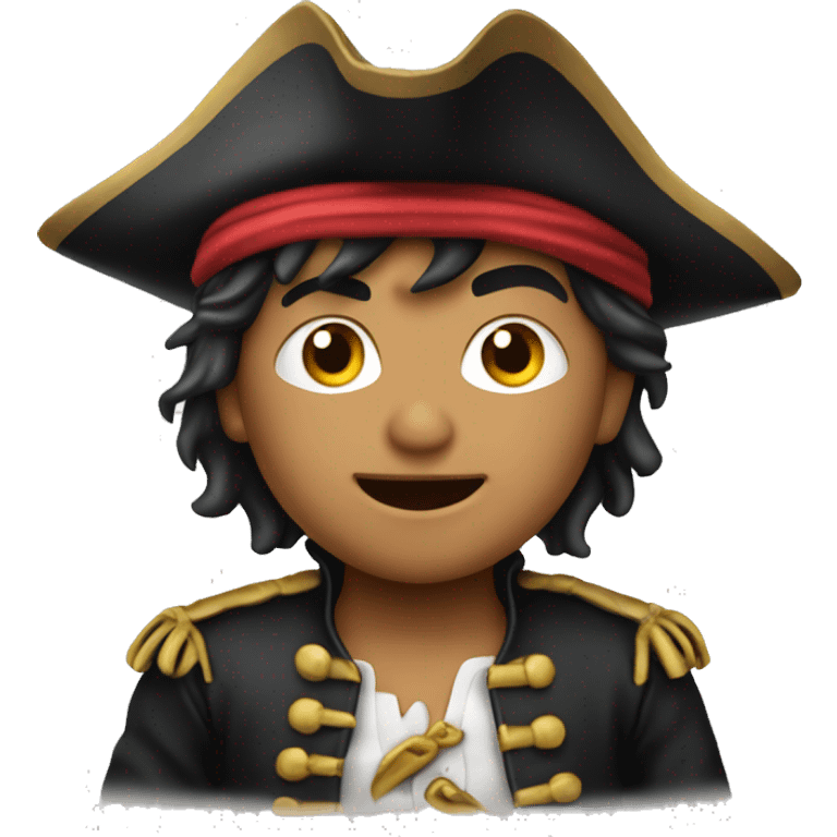 Niño disfrazado de pirata emoji