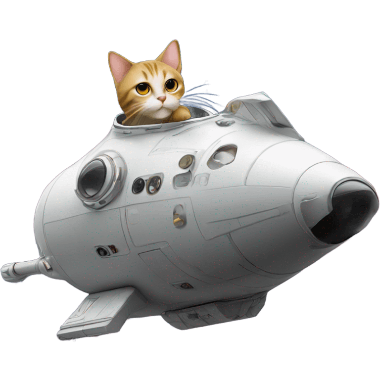 cat on spaceship emoji