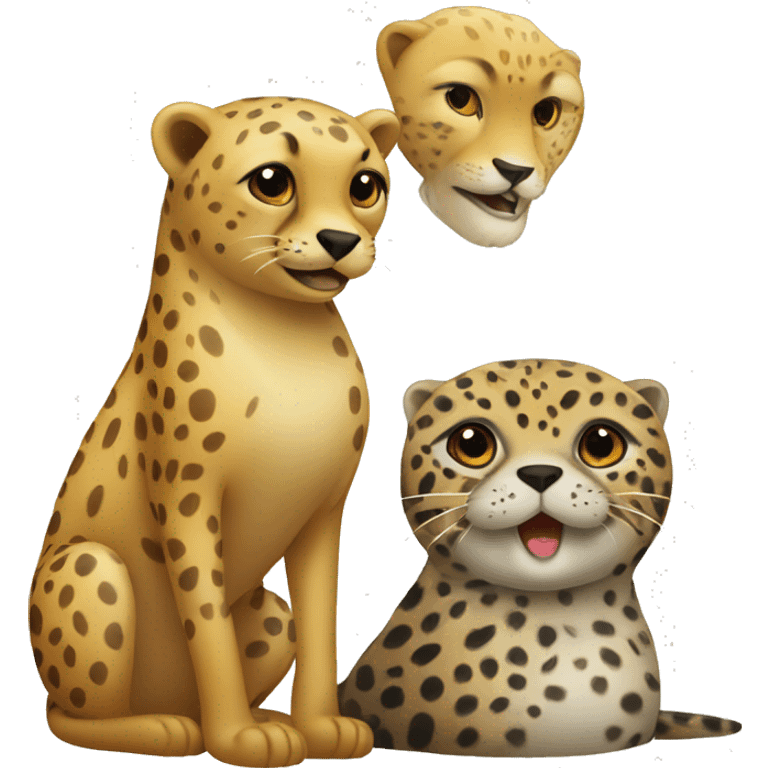 seal and cheetah emoji