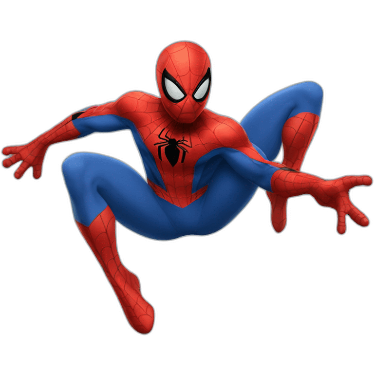 spider-man full body swinging emoji