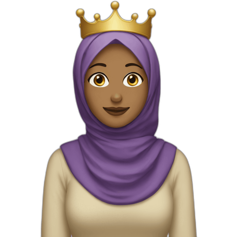 Hijabi with crown emoji