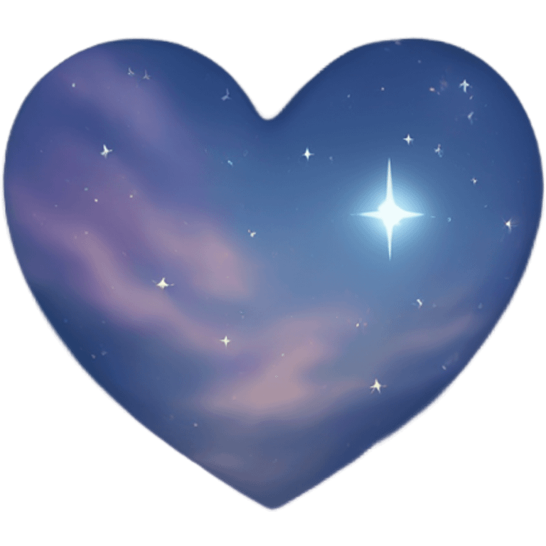 Night sky heart emoji