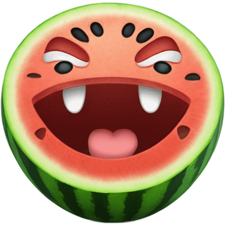 Watermelon happy emoji