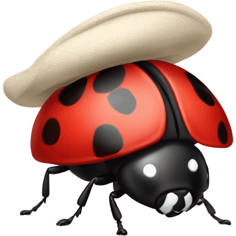 lady bug with hat emoji