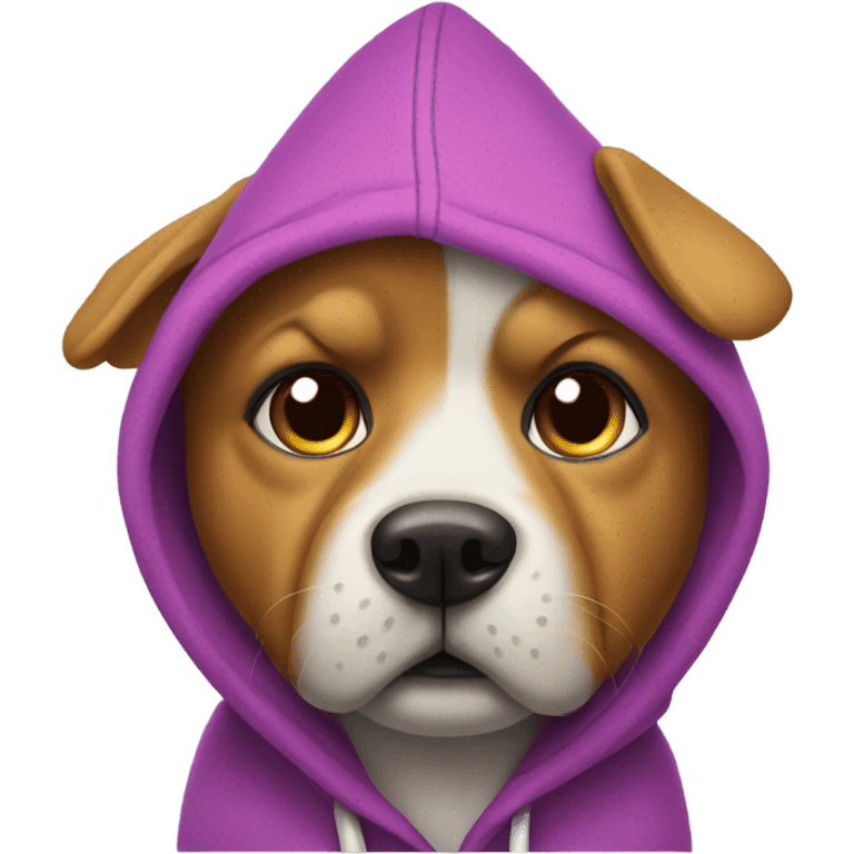 Dog wearing a hoodie emoji