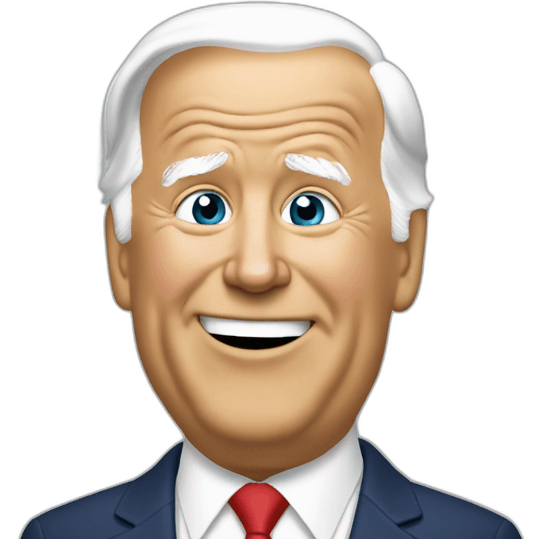 Joe Biden embrassant Trump emoji