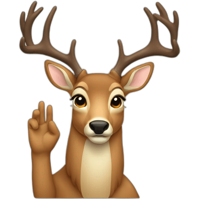 a deer saluting emoji