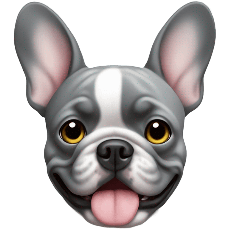 French bulldog that is grey emoji