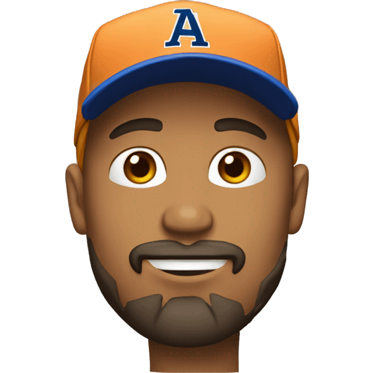 guy with a baseball hat and goatee emoji