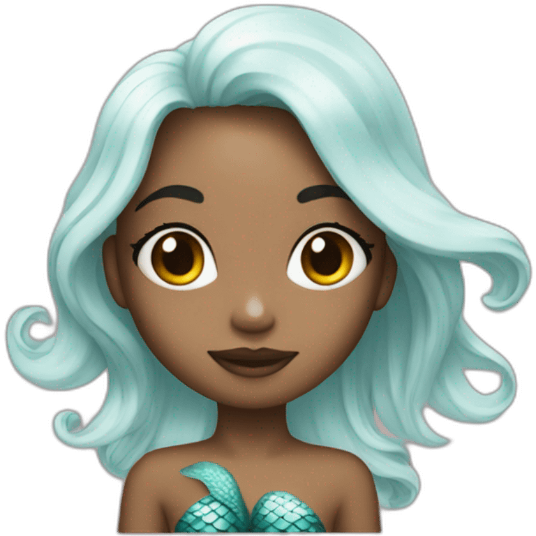 mermaid poisson noir girl emoji