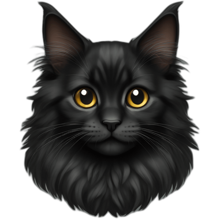 black maine coon kitten emoji