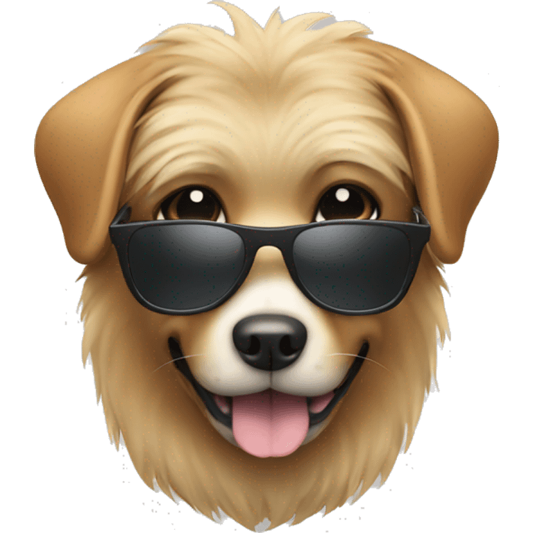 Dog wear sunglasses  emoji