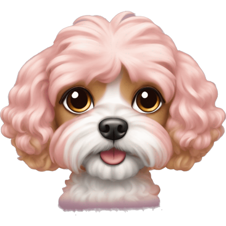 pink coquette cavapoo emoji