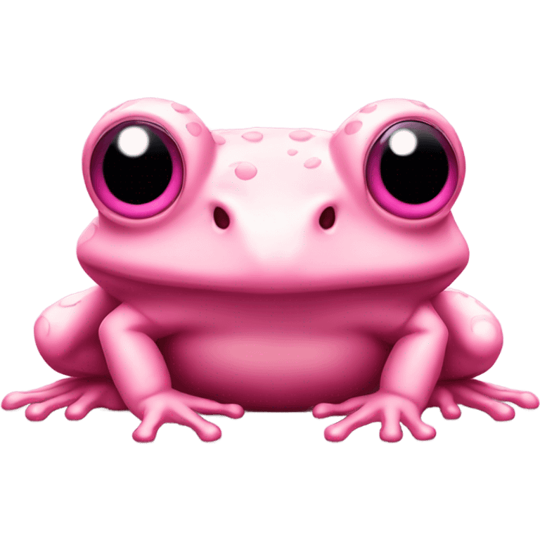 Pink gute frog emoji