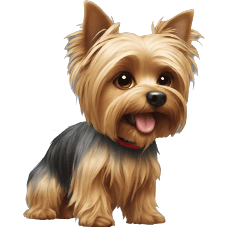 Yorkshire Terrier playing ball emoji